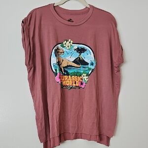 Jurassic World Women's Pink Short Sleeve Tee